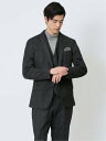【SALE/30%OFF】TAKA-Q TechMove スリムフィット 2ボタンジャケット チェックグレー(セットアップ可能) メンズ セットアップ ジャケッ...