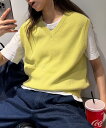 CIAOPANIC TYPY 【WEB限定】【UNISEX】サマーニットベスト チャオパニックティピー トップス ベスト・ジレ ブルー ネイビー イエロー グレ...