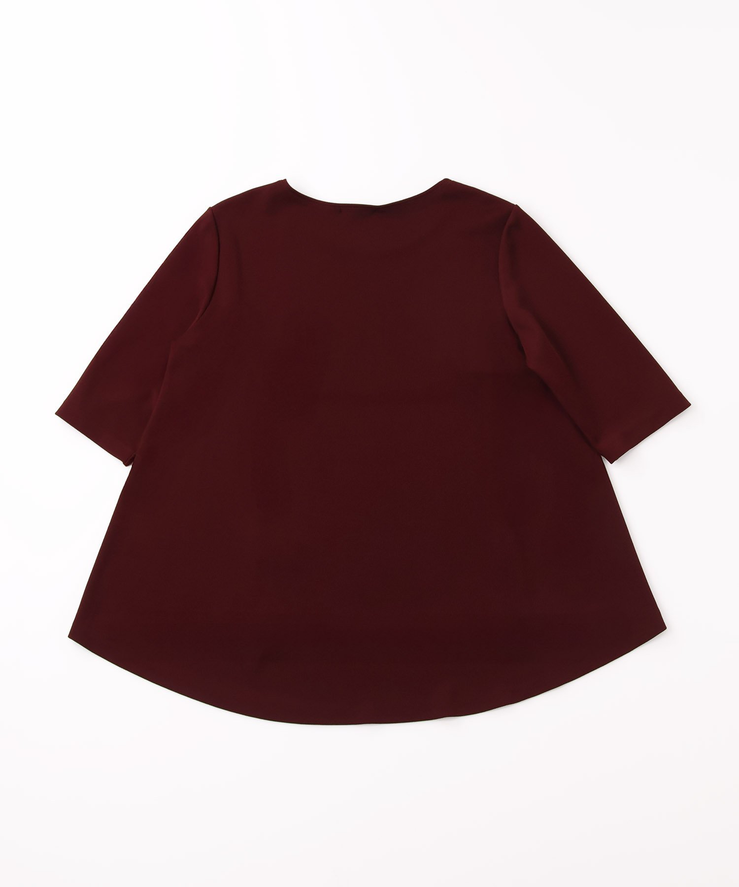 【SALE／60%OFF】La fete de tabasa ストレッチリブプルオーバー タバサ ワンピース・ドレス チュニック ブラック ワインレッド【送料無料】