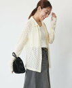 un dix cors 《抜け感と上品さをまとう》レースシャツ アンディコール トップス その他のトップス ホワイト ブラック【送料無料】