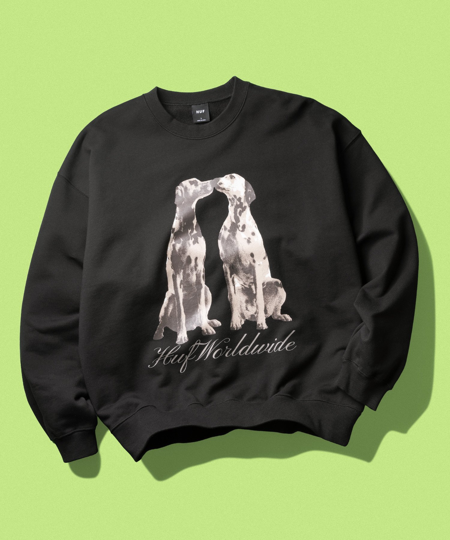 HUF DOGGED CREW / HUF ハフ スウェット ハフ トップス スウェット・トレーナー グレー ブラック【送料無料】