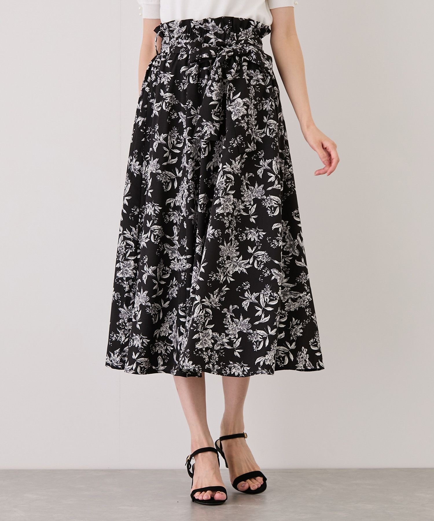 【SALE／28%OFF】JAYRO 花柄フレアスカート ジャイロ スカート その他のスカート ベージュ カーキグリーン ブラック【送料無料】