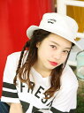 【SALE/91%OFF】WEGO (M)MUSTACHEバケットハット ウィゴー 帽子/ヘア小物 ハット ホワイト ブラック