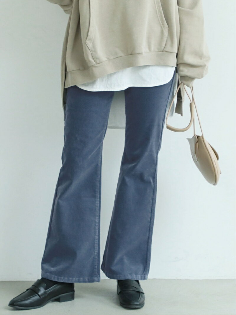 【SALE／66%OFF】coca ストレッチコーデュロイフレアパンツ コカ パンツ/ジーンズ フルレングス ブルー ホワイトのサムネイル