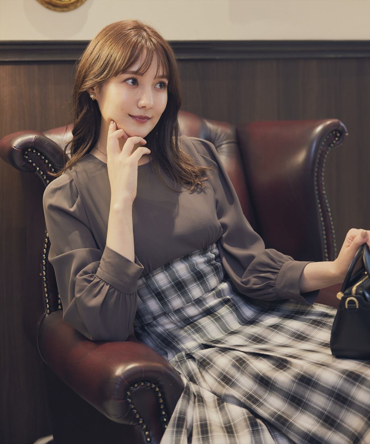 【SALE／50%OFF】Swingle ハイウエスト切替ドッキングワンピース スウィングル ワンピース・ドレス その他のワンピース・ドレス カーキ ブラック【送料無料】のサムネイル