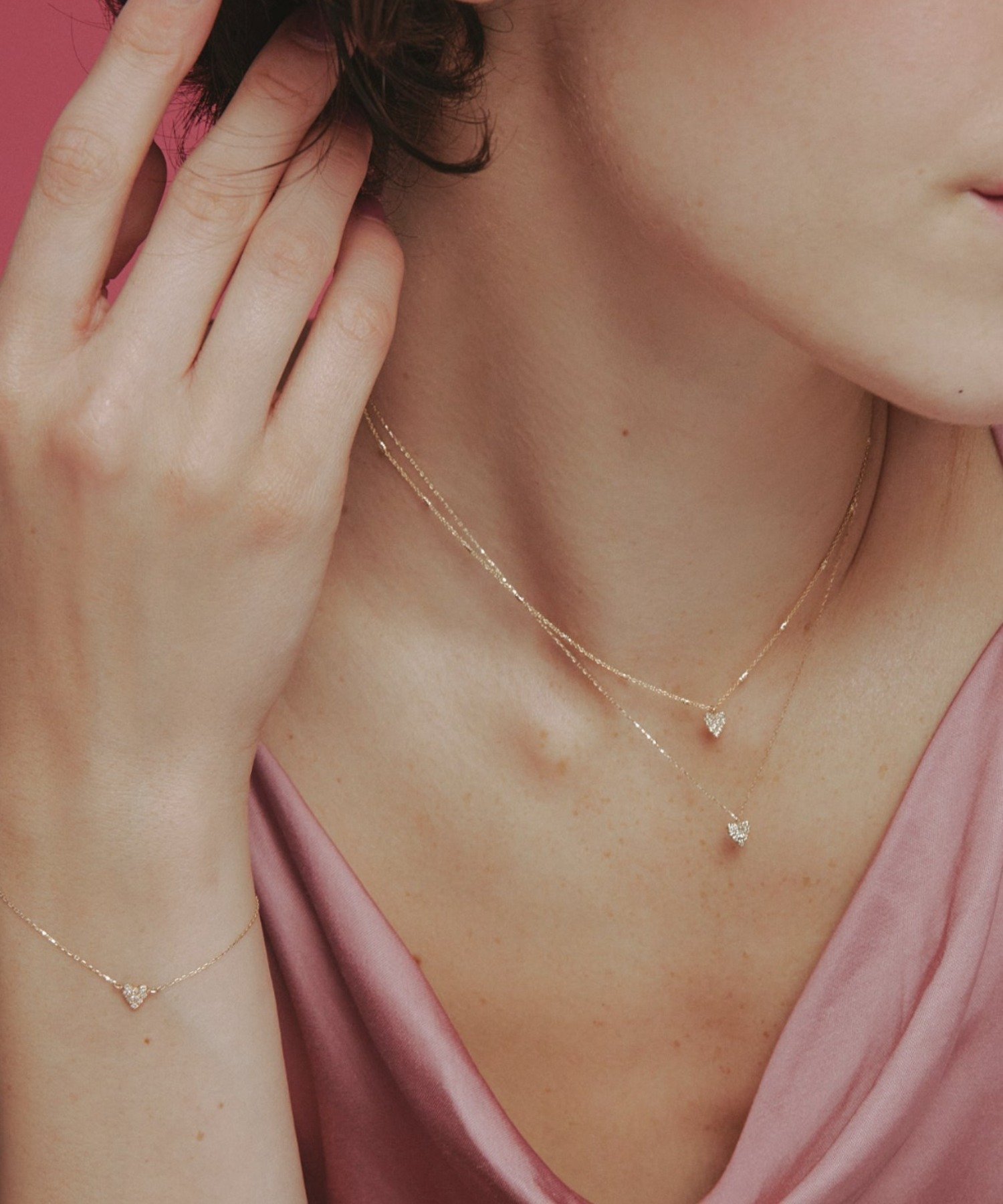 les bon bon les bonbon/ Ava diamond necklace / アヴァ ダイヤモンド ネックレス フォブ アクセサリー・腕時計 ネックレス ゴールド【送料無料】