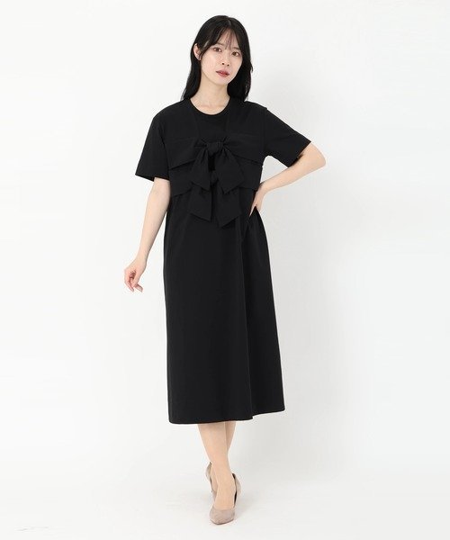新品未使用 ストロベリーフィールズ リボン 長袖 ワンピース 匿名配送 Aライン pr4509-02_1.jpg