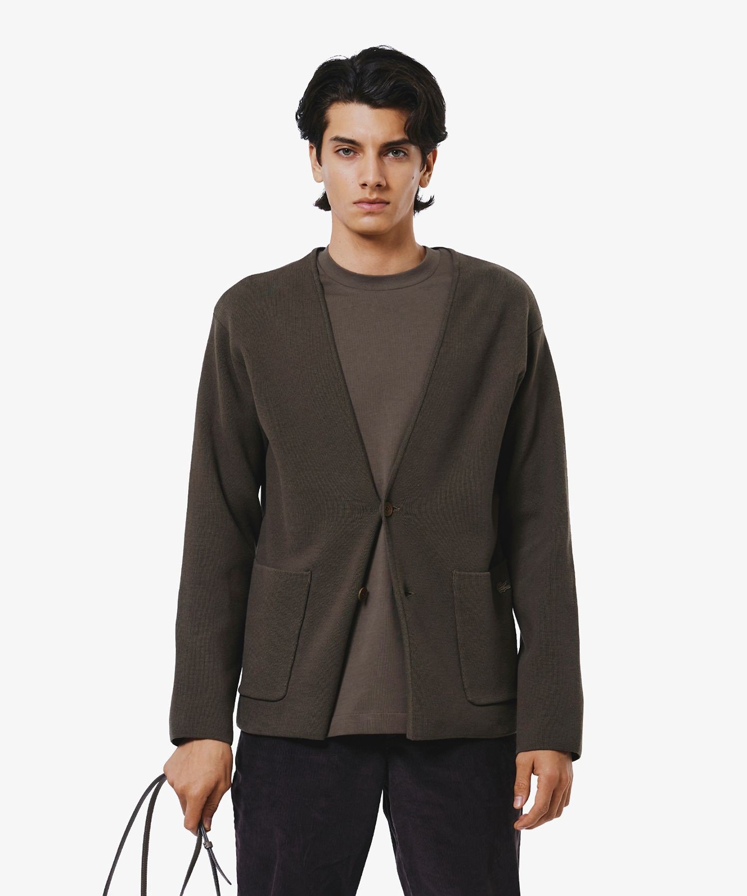 【SALE／50%OFF】LACOSTE ミラノリブニットカーディガンジャケット ラコステ トップス カーディガン グレー ネイビー ブラック【送料無料】