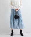 【SALE/30%OFF】QUEENS COURT ナイルサテンプリーツスカート≪手洗い可能≫ クイーンズコート スカート その他のスカート ベージュ ネイビー ブルー【送料無料】(4)