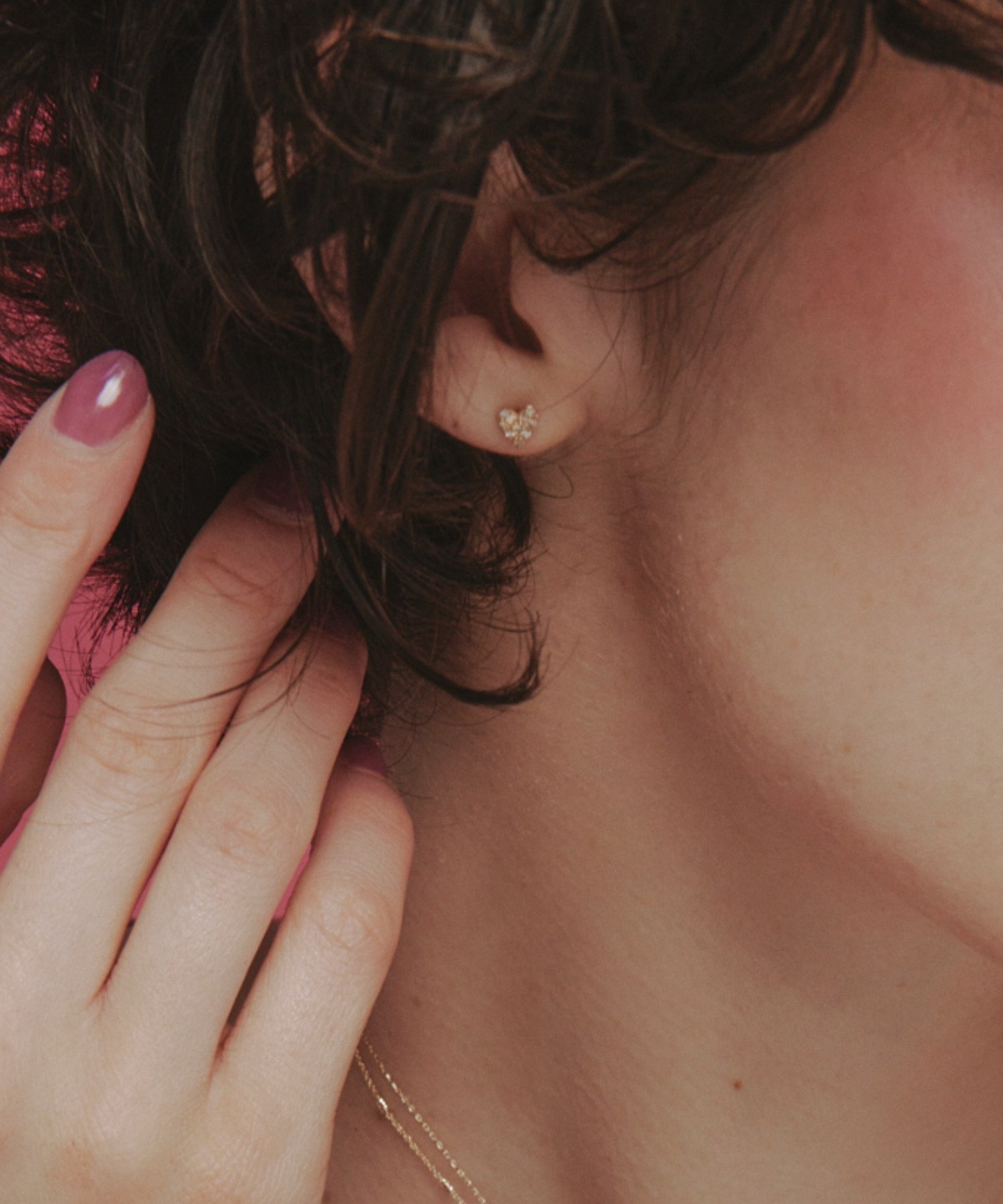 les bon bon les bonbon/ Ava diamond pierce(single) / アヴァ ダイヤモンド ピアス(シングル) フォブ アクセサリー・腕時計 ピアス ゴールド【送料無料】