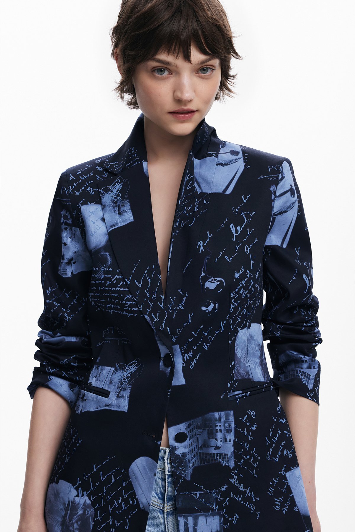 【SALE/9%OFF】Desigual VERONAPRINT ブレイザー デシグアル ジャケット・アウター テーラードジャケット・ブレザー ブルー【送料無料】