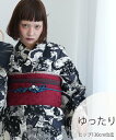 Nico@ntique ニコアンティーク 浴衣3点セット 幻想戯曲 ブラック 3Lサイズ ウタタネ 着物・浴衣・和装小物 浴衣 ブラック【送料無料】