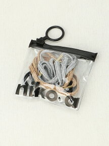 【SALE／30%OFF】niko and ... (W)PKロゴイリセットゴム ニコアンド ヘアアクセサリー ヘアゴム シルバー ブルー ピンク