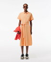 【SALE/40%OFF】LACOSTE 鹿の子地シャツワンピース /シャツドレス ラコステ ワンピース・ドレス シャツワンピース ホワイト ネイビー グリーン...