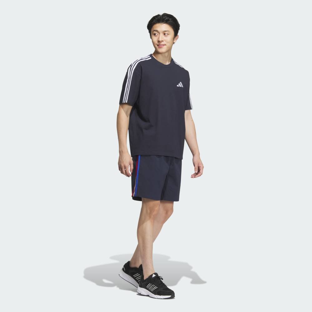 【SALE／30%OFF】adidas 【公式】アディダス adidas エッセンシャルズ プラス ルーズフィット スリーストライプス 半袖Tシャツ アディダス トップス カットソー・Tシャツ ブルー
