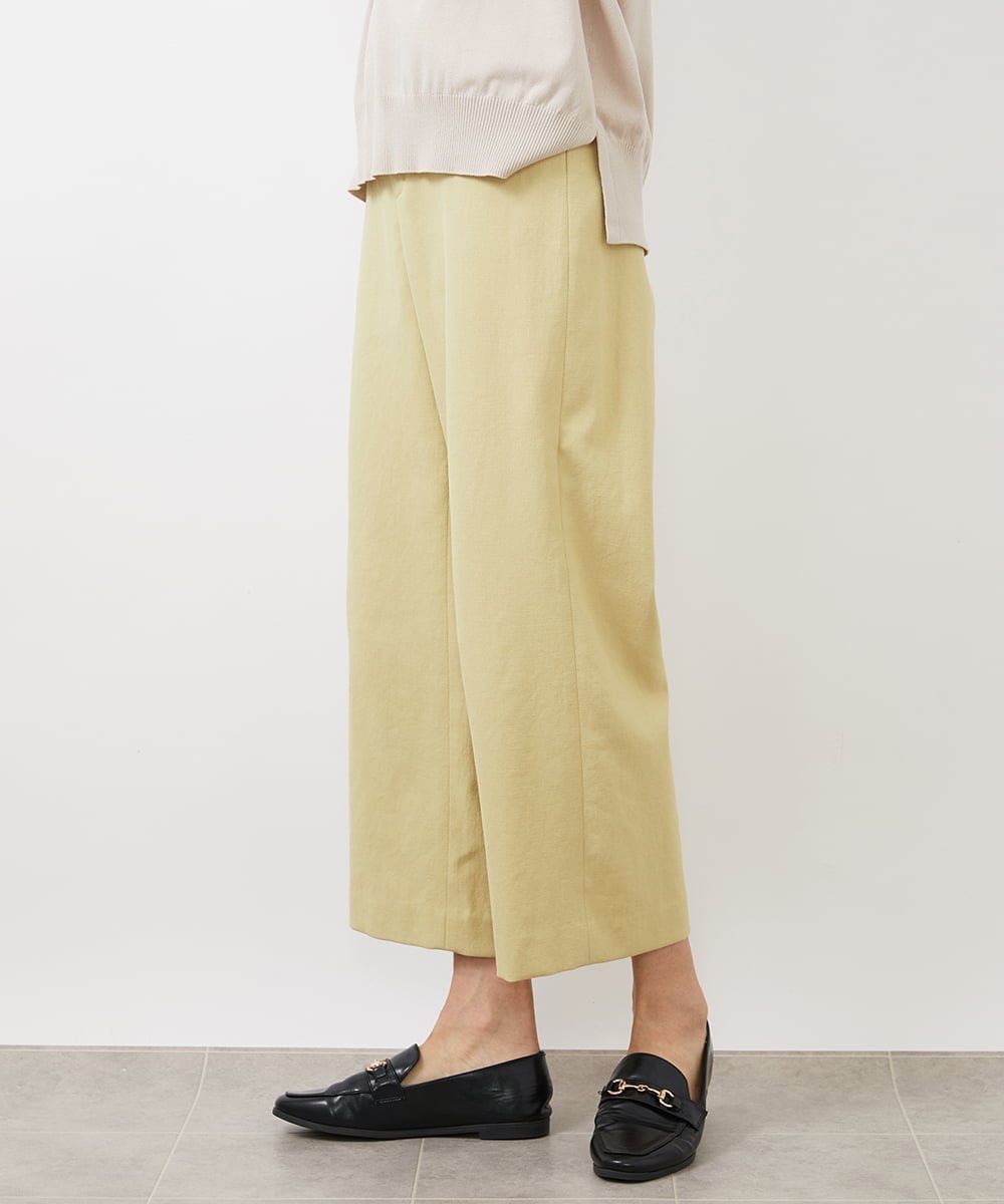 MICHEL KLEIN（小さいサイズ） [小さいサイズ]ドライストレッチワイドパンツ(定番人気) メゾンドゥサンク パンツ その他のパンツ イエロー ネイビー