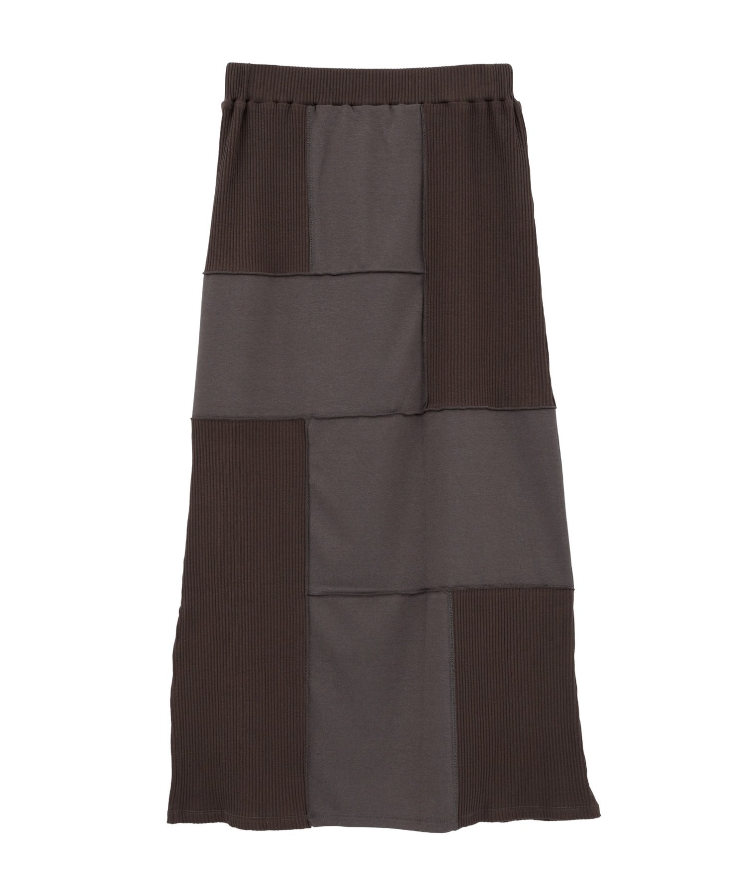 【SALE／50%OFF】CONVERSE TOKYO WOMEN 【HL】PATCHWORK RIB SKIRT コンバーストウキョウ スカート その他のスカート ブラック ブラウン【送料無料】