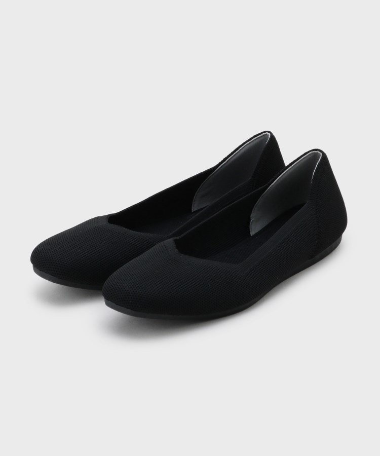 【SALE／20%OFF】OPAQUE.CLIP 【抗菌防臭/軽量/洗濯機OK】スクエアトゥニットパンプス オペークドットクリップ シューズ・靴 その他のシューズ・靴 ブラック