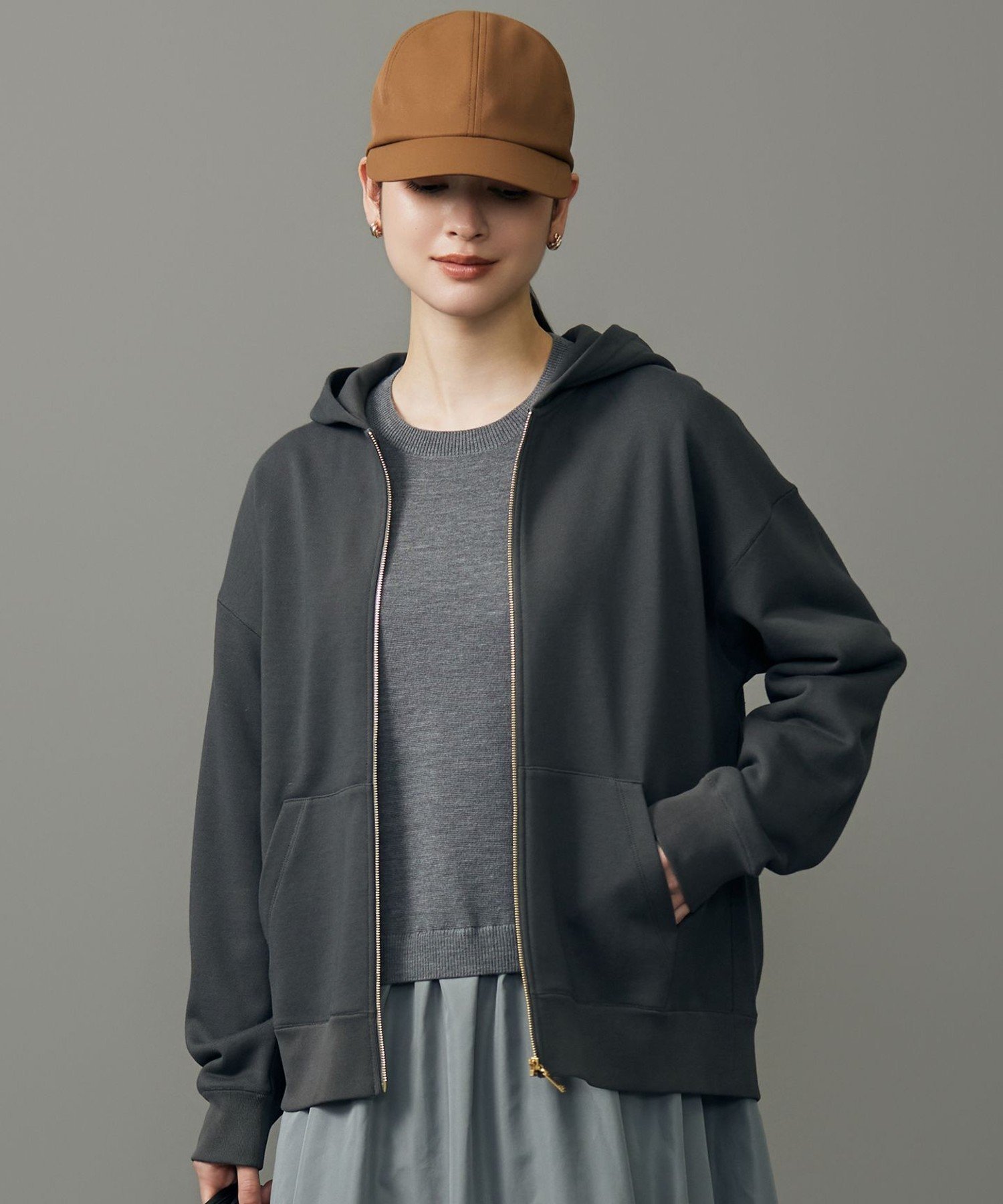 【SALE／30%OFF】自由区 S クリアループバックジップ パーカー ジユウク トップス パーカー・フーディー ベージュ【送料無料】 stylife-15369702 Rakuten Fashion サンプル画像2