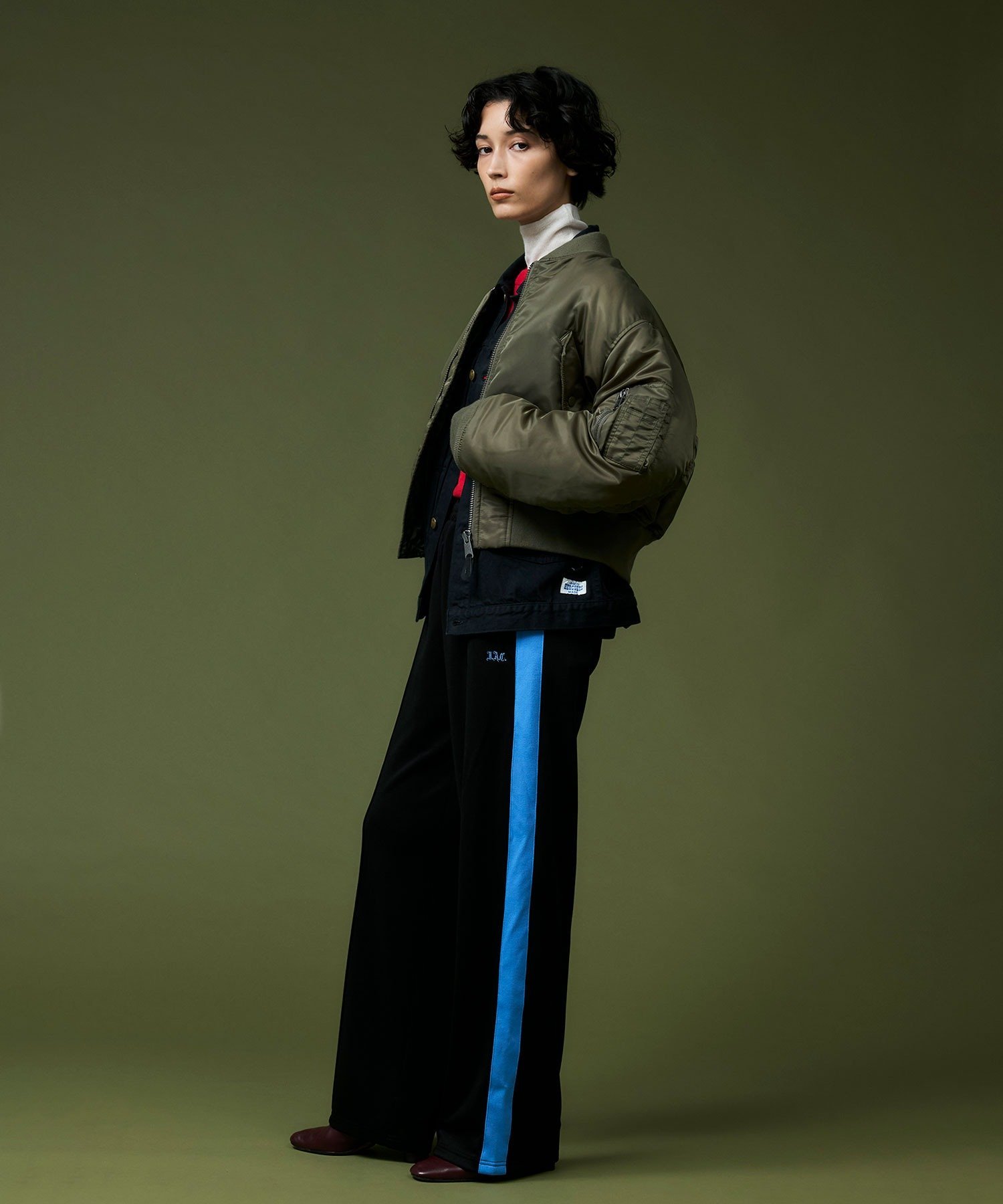 Johnbull Private labo トラックパンツ ジョンブルプライベートラボ パンツ その他のパンツ ブラック グリーン