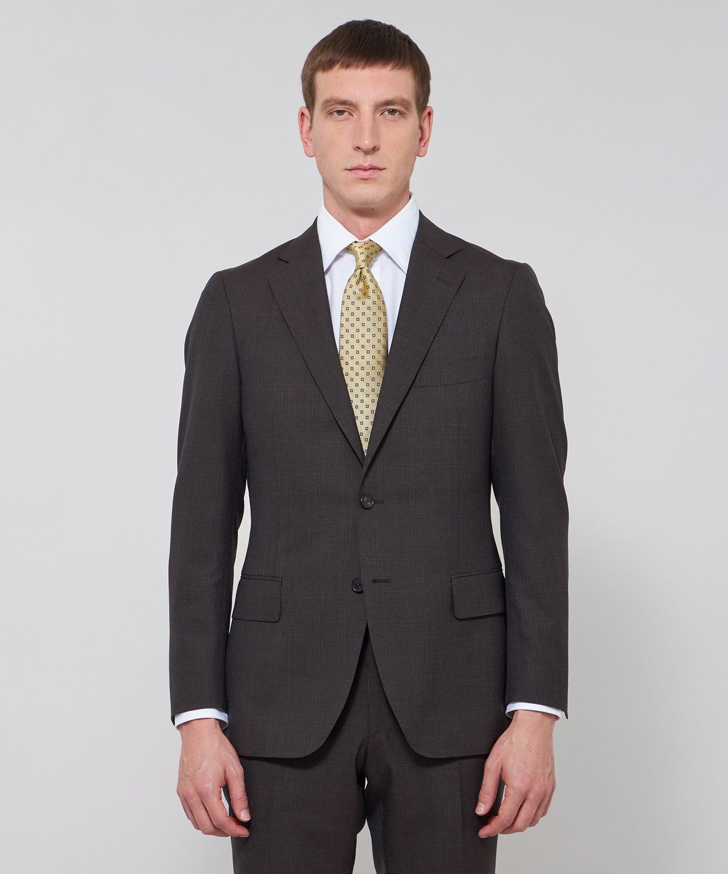 MACKINTOSH LONDON 【NEW BRIDGE】【ZEGNA/ゼニア】グレンチェックスーツ マッキントッシュ ロンドン スーツ・フォーマル スーツジャケット ブラウン【送料無料】