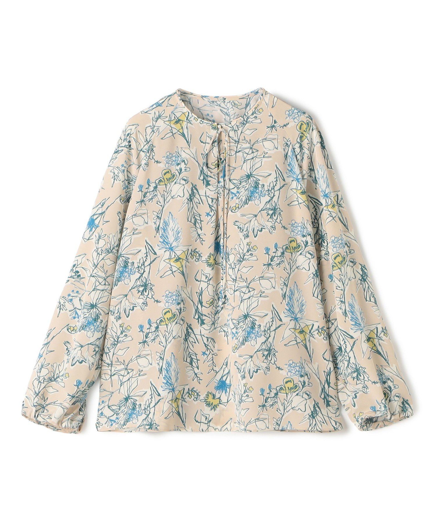 TOMORROWLAND collection コックスコブフラワープリント ループリボンブラウス トゥモローランド トップス シャツ・ブラウス ピンク グリーン【送料無料】