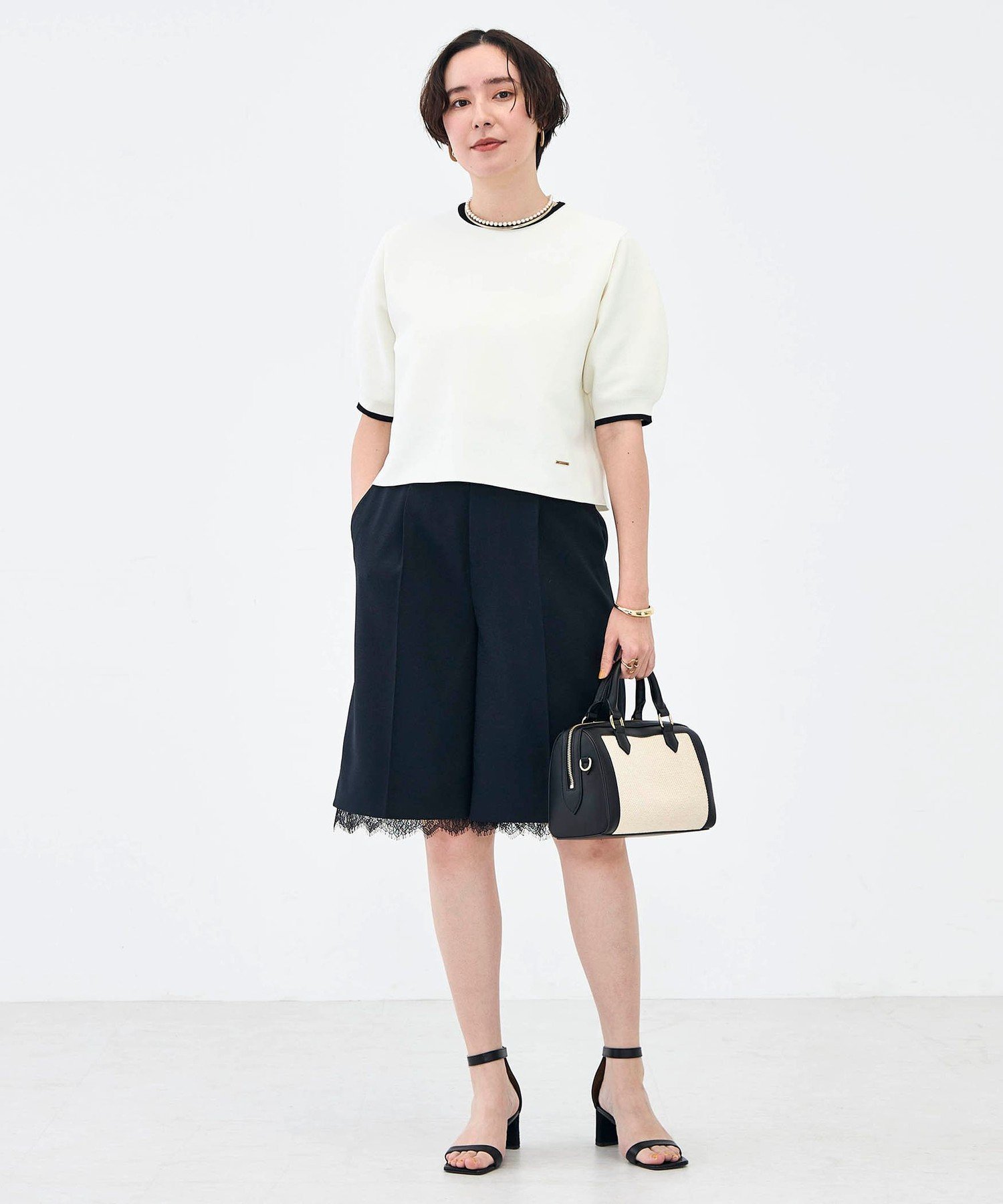 【SALE／20%OFF】NOLLEY'S 《セットアップ対応》ウォッシャブルハイスペック麻調2WAYハーフパンツ ノーリーズ パンツ その他のパンツ ネイビー ブラウン【送料無料】