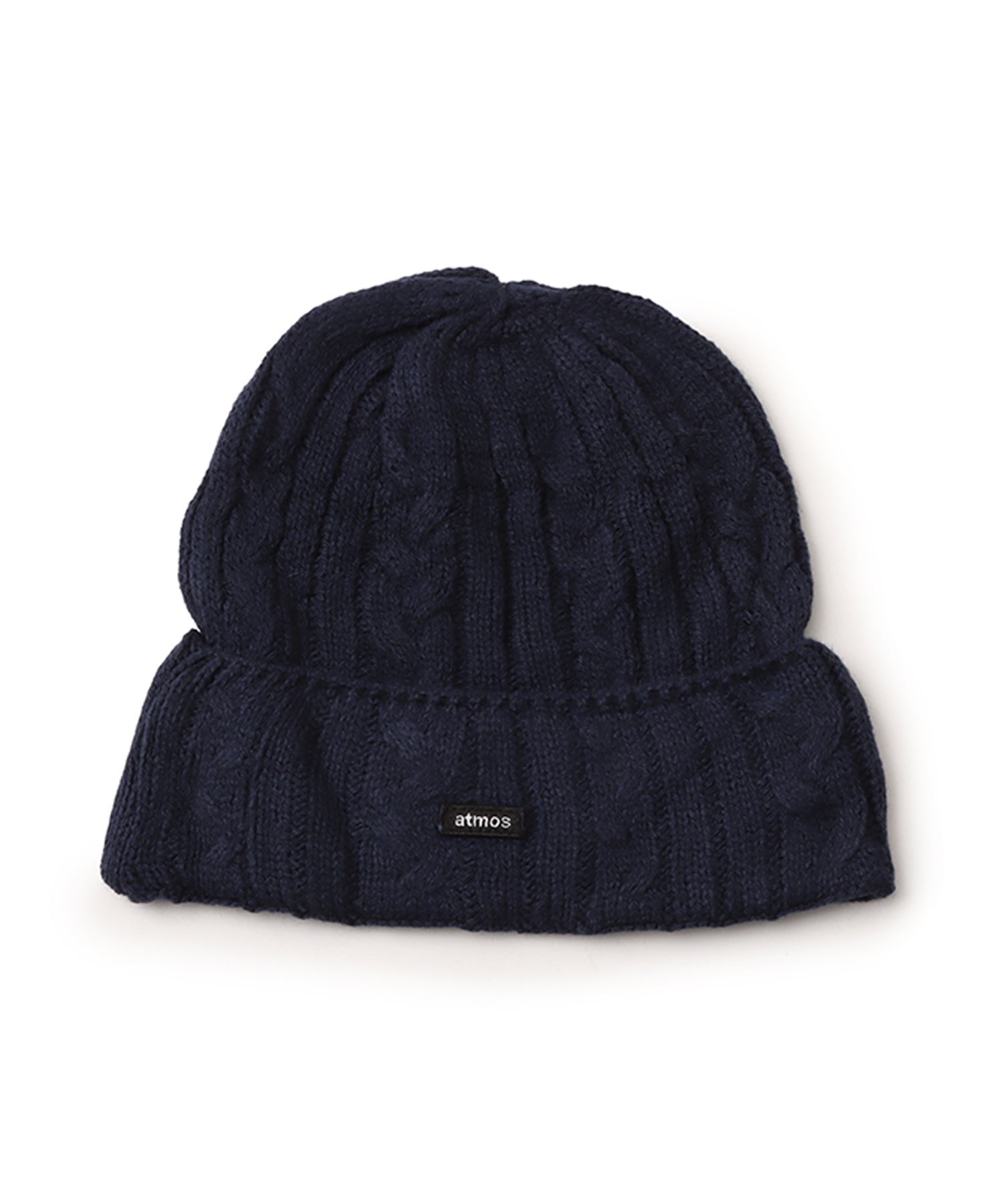 atmos atmos Cable Knit Beanie NAVY アトモス 帽子 ニット帽・ビーニー ネイビー【送料無料】