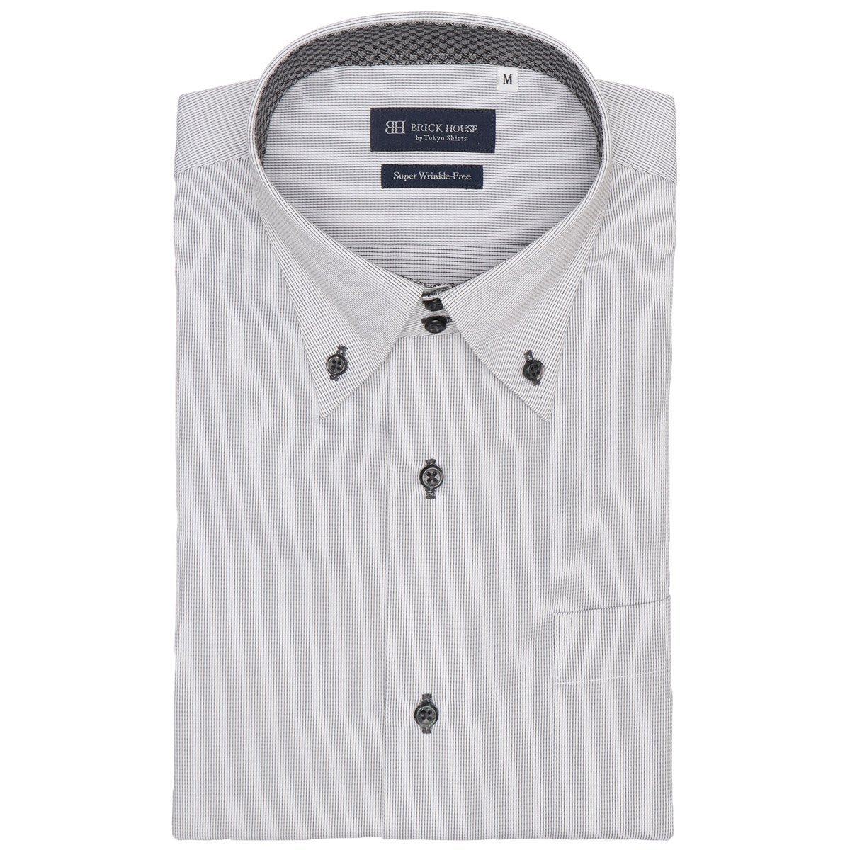 【SALE／28%OFF】BRICK HOUSE by Tokyo Shirts 【超形態安定】【吸水速乾】 ボットーニ 半袖 形態安定 ワイシャツ BM01K300AA46V3V-32 トーキョーシャツ スーツ・フォーマル Yシャツ・カッターシャツ グレー