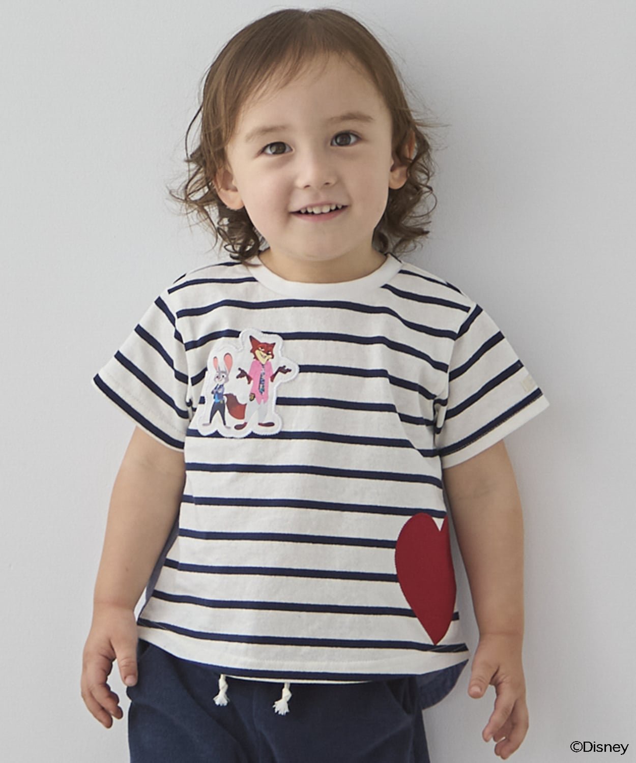 【SALE／30%OFF】petit main 【ズートピア】【接触冷感】ハートアップリケTシャツ ...