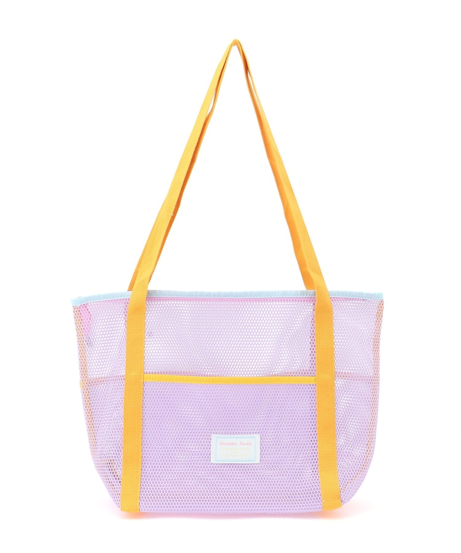 Mignonjour Mignonjour/(W)カラーメッシュトートバッグ ミニョントレフル ルームヨンマルサンセレクティッド バッグ トートバッグ ブルー ピンク パープル グリーン