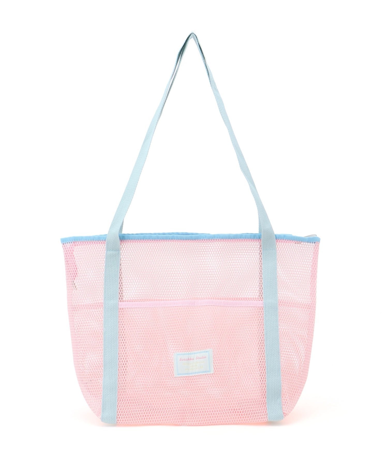 Mignonjour Mignonjour/(W)カラーメッシュトートバッグ ミニョントレフル ルームヨンマルサンセレクティッド バッグ トートバッグ ブルー ピンク パープル グリーン