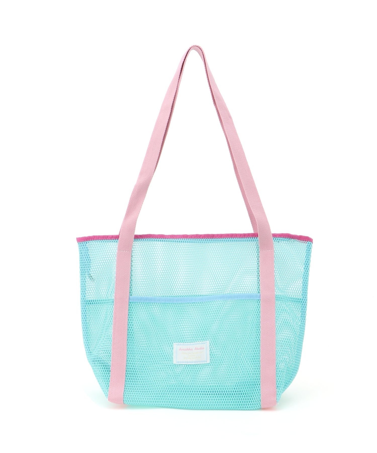 【SALE／20%OFF】Mignonjour Mignonjour/(W)カラーメッシュトートバッグ ミニョントレフル ルームヨンマルサンセレクティッド バッグ トートバッグ ブルー ピンク パープル グリーン