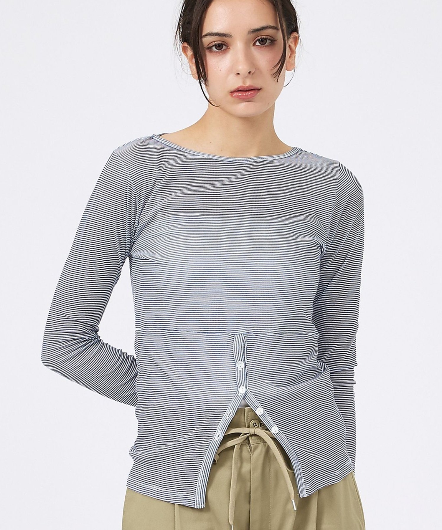 Rouge vif la cle 【Robert P Miller ｜ ロバート・ピー・ミラー】Light Pri ルージュ・ヴィフ ラクレ トップス カットソー・Tシャツ ホワイト オレンジ ネイビー