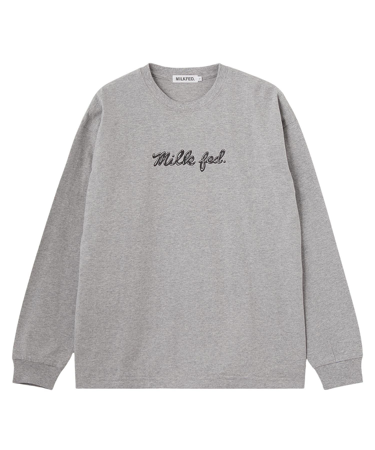 MILKFED. ICING LOGO L/S TEE ミルクフェド トップス カットソー・Tシャツ ホワイト