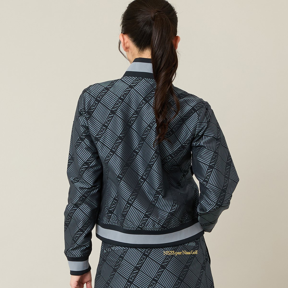 【SALE／40%OFF】NS23 par Nissa Golf 【Women's】【セットアップ可】米沢織ジャカードブルゾン エヌエス23・パー・ニッサゴルフ ジャケット・アウター ブルゾン・ジャンパー ブラック ホワイト【送料無料】 stylife-15786357 Rakuten Fashion サンプル画像3