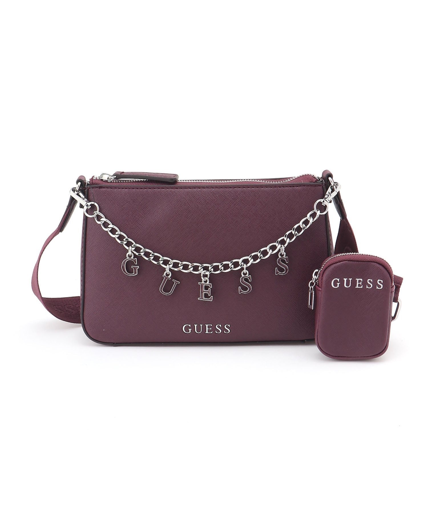 GUESS/(W)FIORA Mini Bag ゲス バッグ ショルダーバッグ レッド ブラック ホワイト
