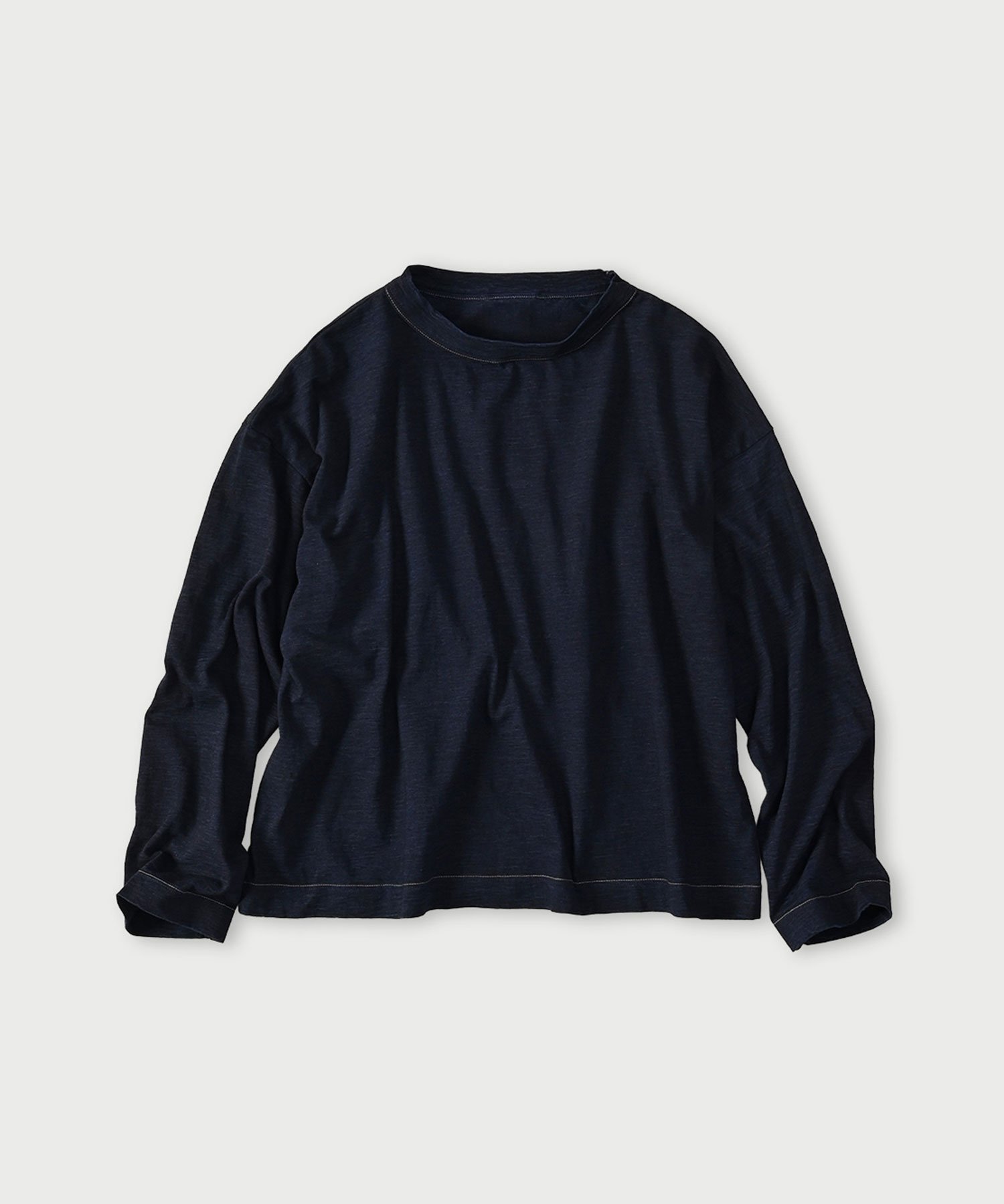 45R 天竺のM比女Tシャツ(インディゴ 濃) フォーティファイブアール トップス カットソー・Tシャツ