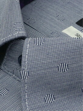 【SALE/12%OFF】BRICK HOUSE by Tokyo Shirt Disney 形態安定 ノーアイロン 長袖ワイシャツ ボタンダウン ネイビー×ドット織柄 スリム ブリックハウスバイトウキョウシャツ シャツ/ブラウス ワイシャツ ブルー