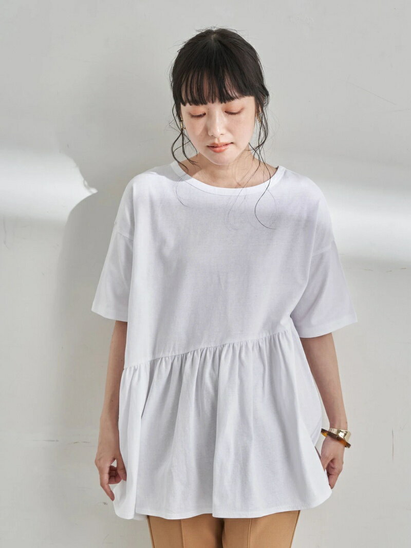 【SALE／80%OFF】earth music&ecology ティアードカットチュニック アースミュージック&エコロジー トップス カットソー・Tシャツ グリーン グレー ホワイトのサムネイル