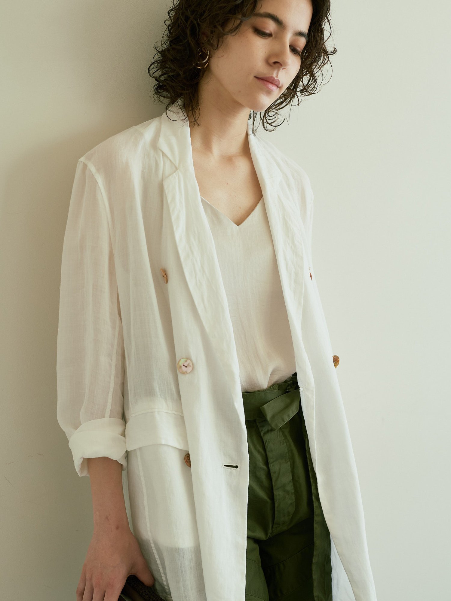 Whim Gazette ラミージャケット ウィム ガゼット ジャケット・アウター テーラードジャケット・ブレザー ホワイト ブラック【送料無料】のサムネイル