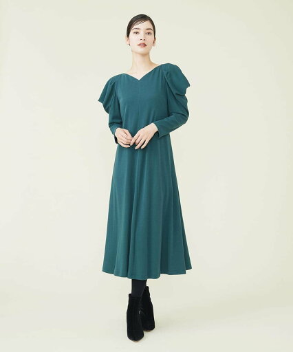 【SALE/50%OFF】Sybilla パワーショルダーワンピース シビラ ワンピース・ドレス ワンピース ブラック グリーン【送料無料】 【SALE/50%OFF】Sybilla パワーショルダーワンピース シビラ ワンピース・ドレス ワンピース ブラック グリーン【送料無料】