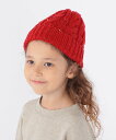 【SALE/60%OFF】SHIPS KIDS SHIPS KIDS:ネップ ビーニー シップス 帽子 ニット帽・ビーニー レッド ホワイト