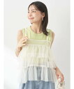 【SALE/30%OFF】earth music&ecology チュールティアードフリルキャミソール アースミュージック&エコロジー トップス ベスト・ジレ ...