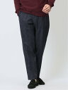 【SALE/30%OFF】TAKA-Q TechMove スリムフィット ノータックパンツ チェック紺(セットアップ可能) タカキュー スーツ・フォーマル スー...