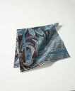 INED 《FAVORITE》Light Blue Tapestry スカーフ《Tapis Noir》 イネド ファッション雑貨 マフラー・ストール・ネックウォーマー ブルー【送料無料】