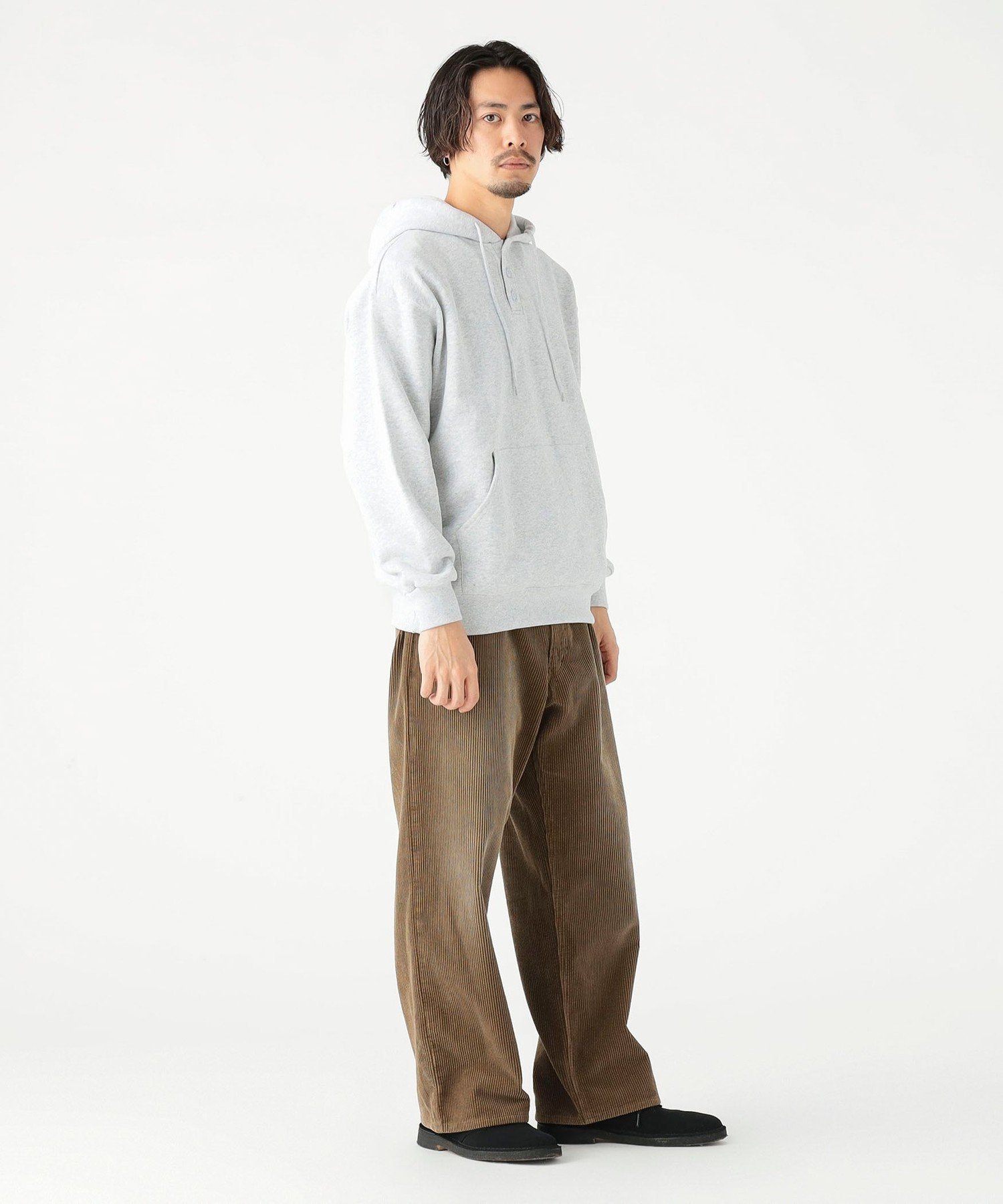 【SALE／40%OFF】B:MING by BEAMS 【別注】RUSSELL ATHLETIC / ヘンリーネック パーカー ビーミング ライフストア バイ ビームス トップス パーカー・フーディー グレー ブラック【送料無料】
