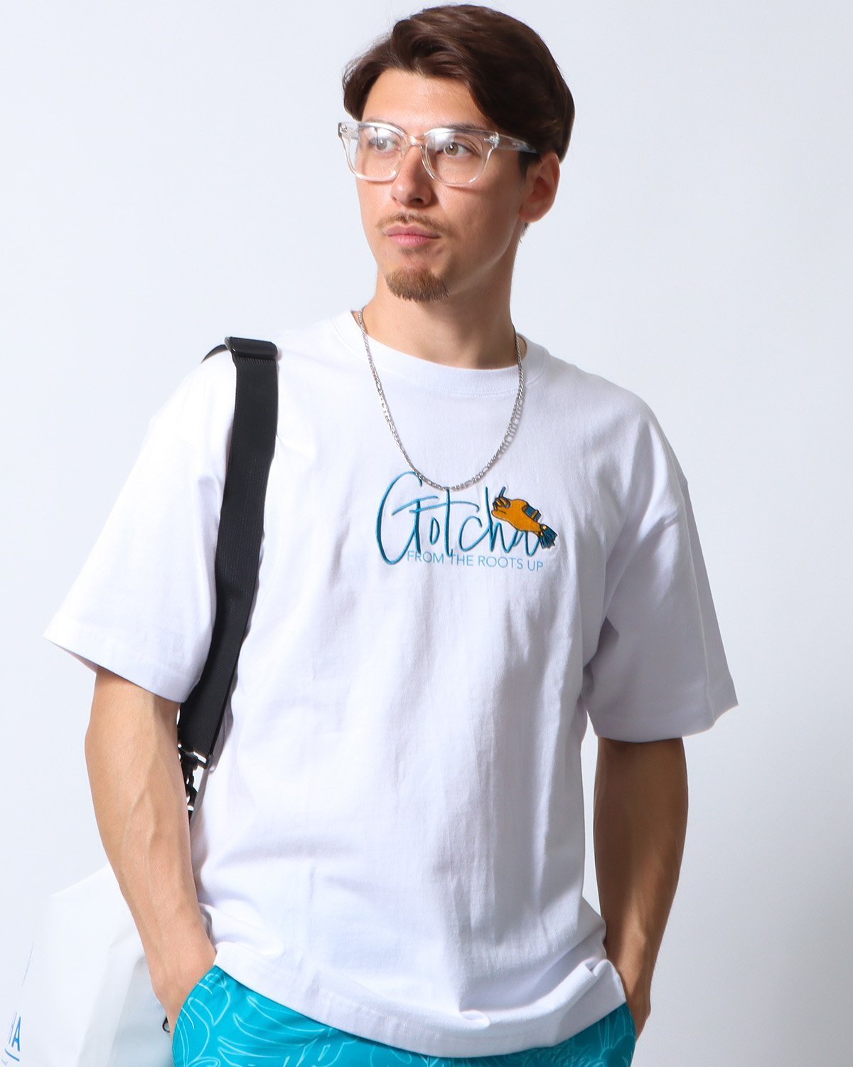 GOTCHA GOTCHA (ガッチャ) スキューバ フィッシュマンTシャツ ガッチャ トップス カットソー・Tシャツ ブルー ホワイト【送料無料】