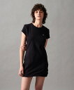 カルヴェン Calvin Klein (W)【公式ショップ】 カルバンクライン アーカイブボディコンシャス Tシャツワンピース Calvin Klein 40WI334 カルバン・クライン ワンピース・ドレス ワンピース ブラック【送料無料】