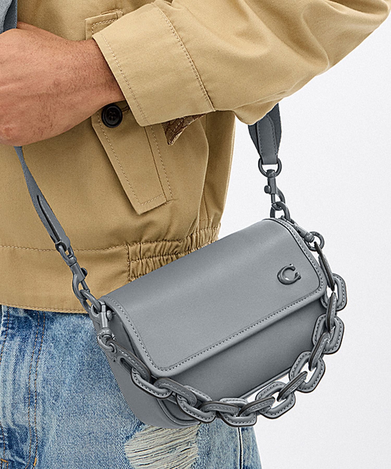 COACH チャーター フラップ クロスボディ 18 コーチ バッグ ショルダーバッグ ベージュ【送料無料】